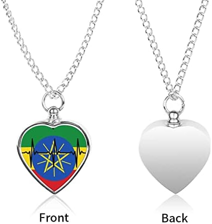 Ljubav Etiopija Heartbeat pet spomen ogrlica pet kremiranje nakit za pepeo urna ogrlica privjesak za