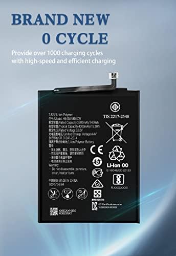 Baterija za Huawei Mate 10/10 Pro [nadograđen] 3650mAh nova 0 ciklusa zamena baterije za HB436486ECW 10 PRO