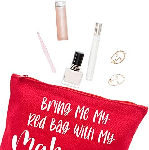 IHOPES + smiješna šminka za žene za žene Best Friends Sestro Tinejdžeri | Donesite mi moju crvenu torbu sa mojom šminkanjem prirodne šminke torbice kozmetički putni dodaci za torbe za rođendan Božić
