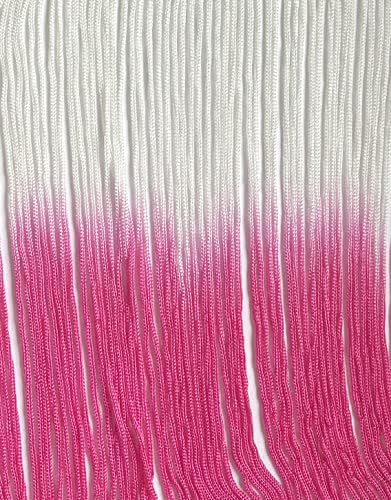 Sew Trendovi 2 dvorišta od 7 Ombre Tie Dye Multicolor Cintette Fringe petlja Tassel Fringe-White Fuchsia tamne ružičaste nijanse