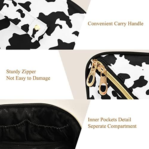 JHKKU krava ispis velikih kapaciteta za putničku vrećicu za šminku za jednostavan pristup, prijenosni