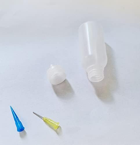 PTOUGE 5CS 30ml Art boca, iglasticu za ljepilo igla, stisnite plastičnu bocu za brtvljenje igle za brtvljenje igle, boce igle za igle tečni tok za dispenzer za obrtni prstena