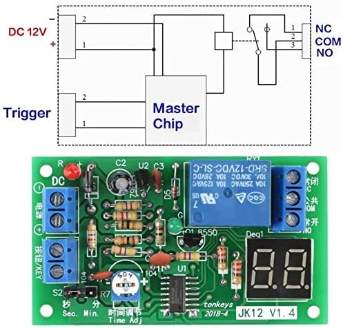 Zym119 relej vremena DC12V 1 ~ 99SEC prekidač tajmera odbrojavanja / 1 ~ 99min isključite tajmer relejnog