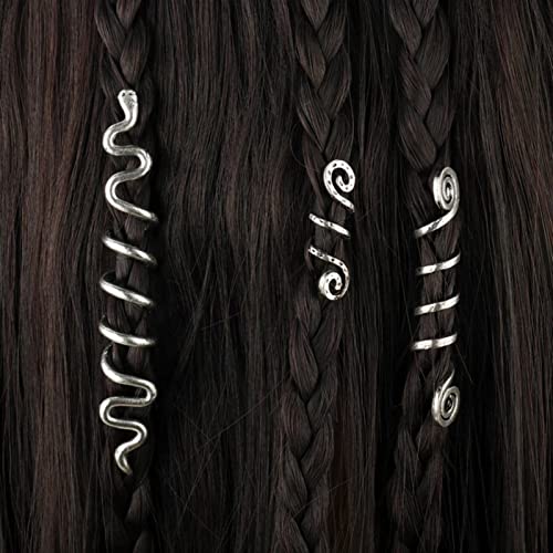 Knowbn spiralne šarme perle za pletenice za kosu za bradu kose perle nakit vintage hiphop žene djevojke za kosu za kosu pribor