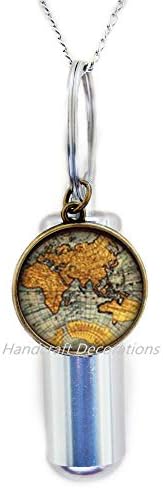 HandcraftDecorations Globe Urn, karta svijeta URN, poklon za nastavnikom, svjetski putnik avanturista, mapa