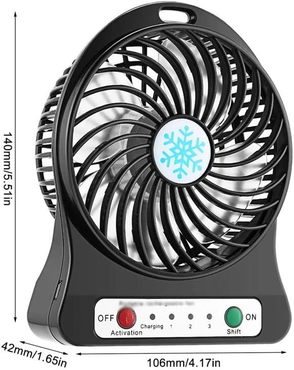 N / A Prijenosni punjivi ventilatorski ventilatorski hladnjak zraka za ventilator Mini stol USB ručna ručna radna
