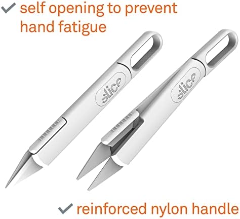Slice 10595-CS makaze za samo otvaranje, noževi sa prstima, navojni noževi, prenosivi, idealan za šivanje / krojenje,