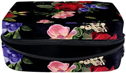 Kozmetičke vrećice za žene, torbe torbice šminkere organizator za skladištenje šminke za makeupe djevojke, vintage cvjetni cvijet ruža