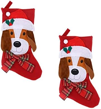 Božićna kuća 16.5 Kuća za kućne ljubimce čarapa mačka ili psa sa platnim lukom