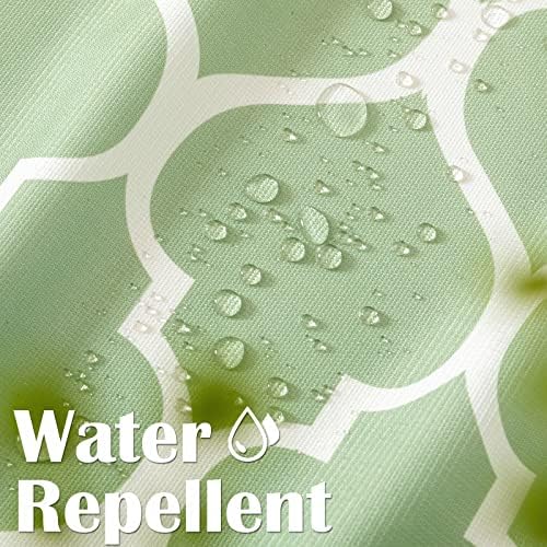 VANGAO OMBRE tkanina za zavjese sa kukama za kupatilo zeleni marokanski gradijent uzorak za zavjese od kade za vodu 70x72 inča