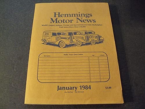 Hemmings Motor News Jan 1984 Auto Marketplace
