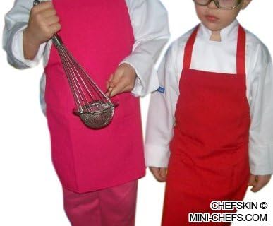 Chefskin Hot Pink-Fuchsia pregača djeca Djeca Odgovara 7-12 god. Olds 19x28 Fabrika tkanine