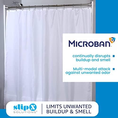 Slipx rješenja Microban infuzirana tkanina za tuš za tuširanje Crantar 70 x 72, bijeli