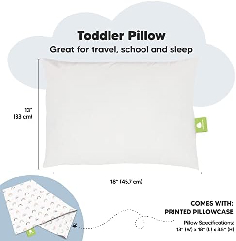 KeaBabies jastuk za malu djecu sa jastučnicom i 2 pakovanja organskih krevetića za dječake, djevojčice