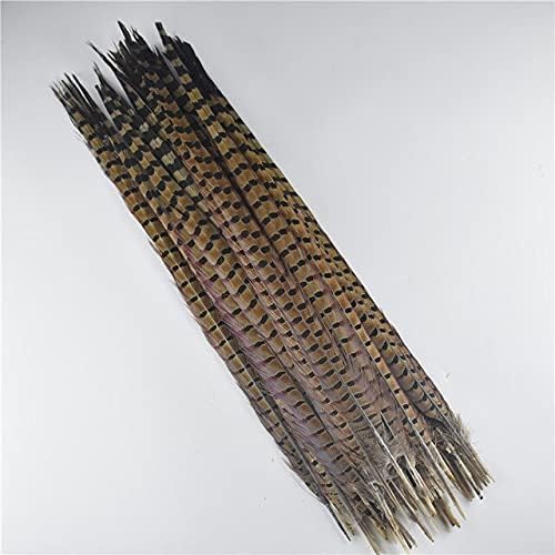40-45CM 16-18 inč ; Ringneck fazan rep perje za zanate crno bijelo dugo prirodno fazan perje ukras
