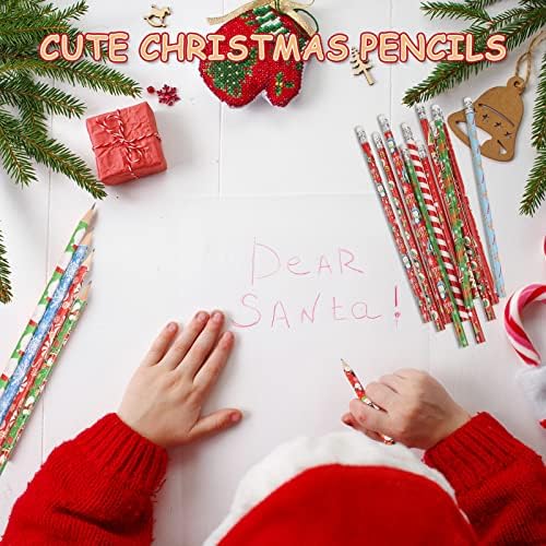 360 kom božićne olovke za djecu sa gumenim olovkama za brisanje Xmas Drvene olovke Snowman Santa Claus Božićne