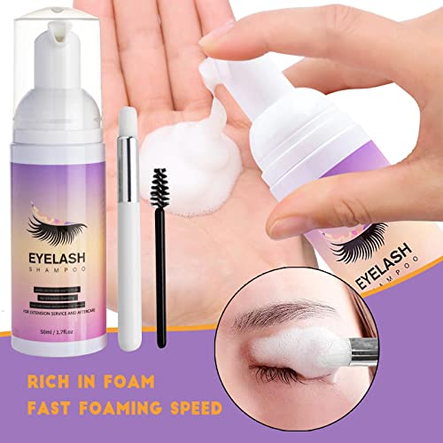 Šampon za trepavice Eyelash Extension Cleaner 50ml + Brush Eyelash Cleaner za profesionalce i ličnu upotrebu