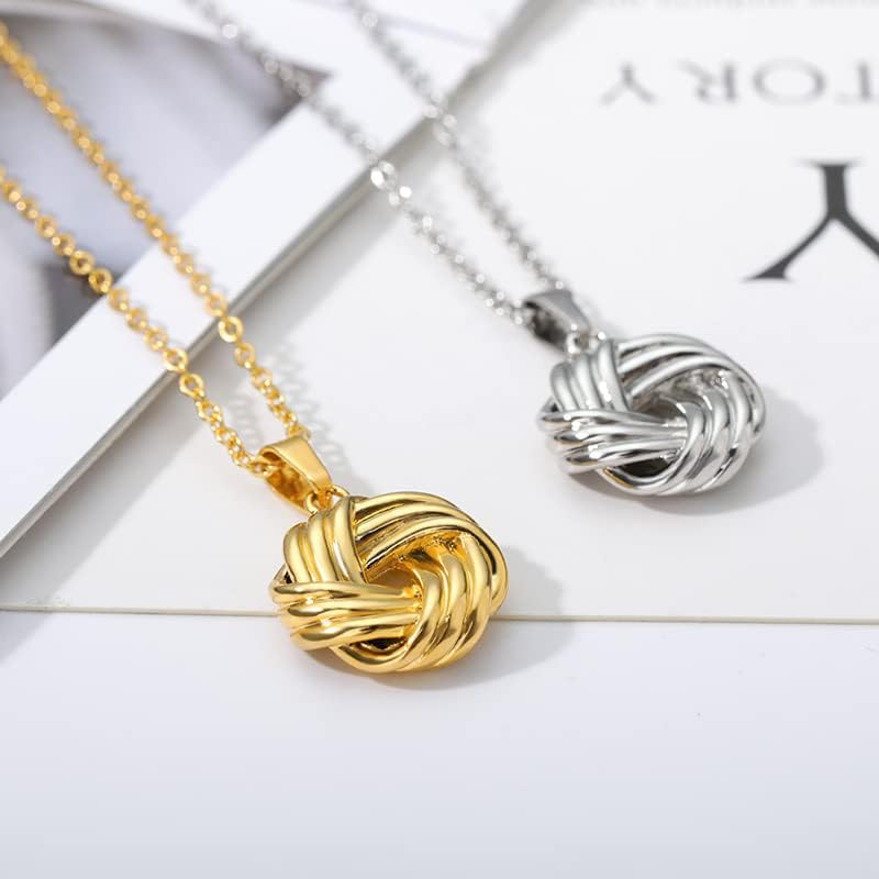 T3store geometrija okrugli čvor ogrlice jednostavan ljubav nakit par ogrlica prijateljstvo zauvijek najbolji