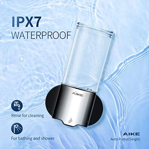 Aike Jedinstvena pumpa Automatska tekuća sapuna za tečnost Zidni nosač IPX7 vodootporan 17fl.oz. Polirani