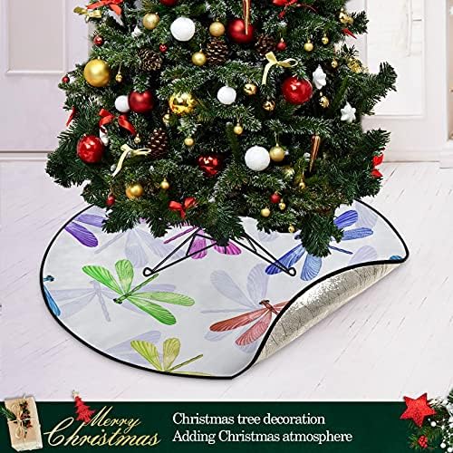 Šareno zmajsko božićno stablo prostirke vodootporne stalke za stalke za stalke Mat tepih ispod božićnog