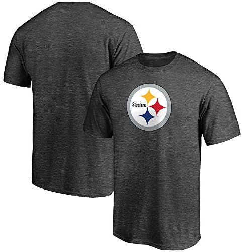 Fanatics Muški haather Carcoal Pittsburgh Steelers Primarni logo Tim majica
