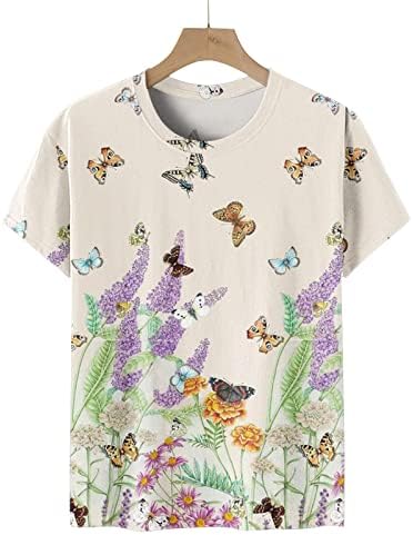 Ženske grafičke majice kratkih rukava Trendi bluza cvjetni tiskani TOP HOLDY CALESTE majice za ljeto 2023