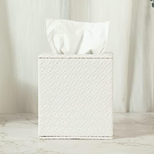 Poklopac kutije za bijelo tkivo, kutija tkiva Pokrivač kvadratni kvadratni, držač kutije za tkivo,