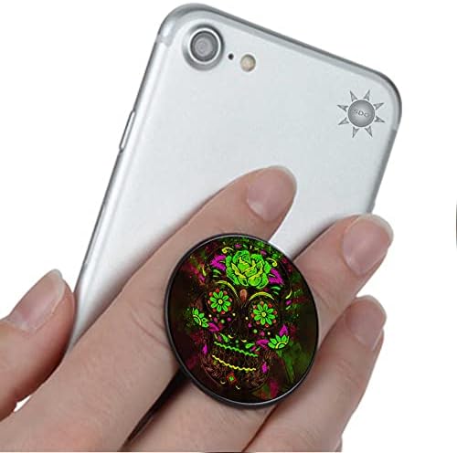 Šećer Lobanja Rose Halloween Muertos Telefon Grip mobilni stalak odgovara iPhone Samsung Galaxy i više