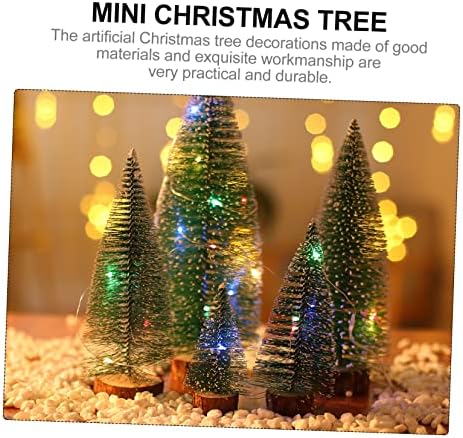Toyvian 48pcs Mini božićno drvce Xmas stablo za stabla Mini božićna ornamentarna minijaturna borova stablo stol par mesa de tablice ukras ukras Kreativni ukras