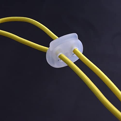 J.Carp 30pcs Clear Plastični zaključani kabel Završni proljetni preklopni prekidač, dvostruki