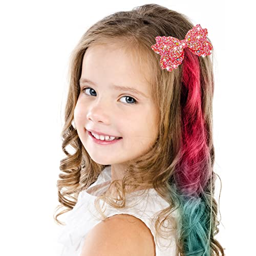 6 boja jednorog perika kopče za kosu mašne za djevojčice kosa pletena ekstenzija u boji mašne za kosu pletena