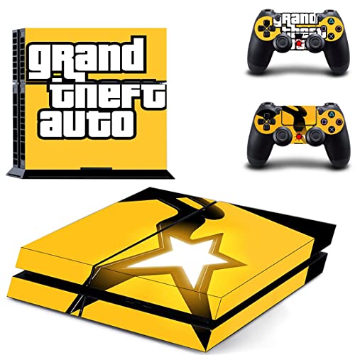 Za PS4 PRO - Igra Grand GTA Theft i auto PS4 ili PS5 naljepnica za kožu za reprodukciju 4 ili 5 konzola i kontrolera naljepnica Vinil DUC-5334