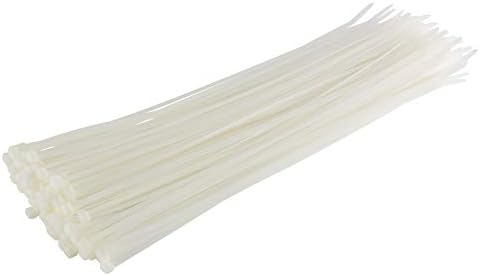 GTSE 14 Inch White / Clear zip vezice, 100 Pakovanje, 50lb snaga, UV otporne duge najlonske vezice