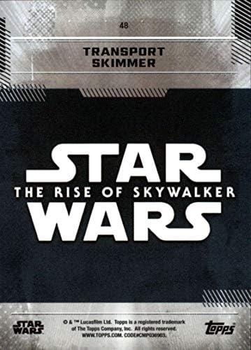2019 TOPPS Star Wars Raspon Skywalker serije One 48 Transportno trgovačko kartu