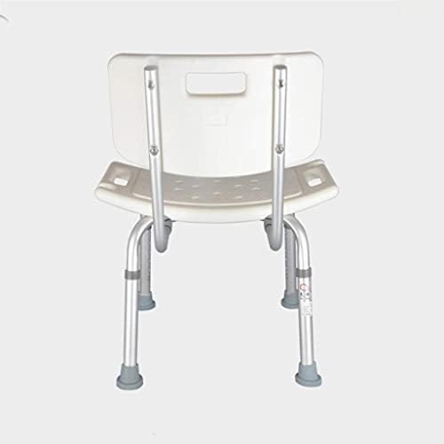 Fehun kupatilo, tuš stolica za kupanje kupaonice kupaonica sjedalo - lagani aluminijum - prenosiv - s naslonom