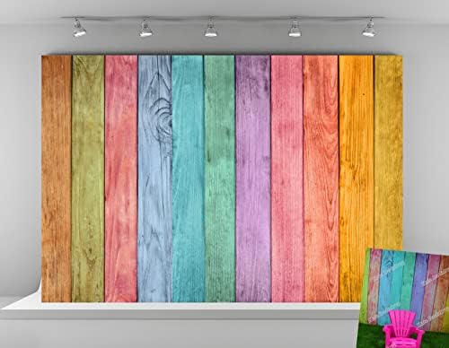 Kate 10x6. 5ft mikrovlakana šarena drvena tekstura fotografija pozadine Rainbow Wood zid pozadina za djecu Baby