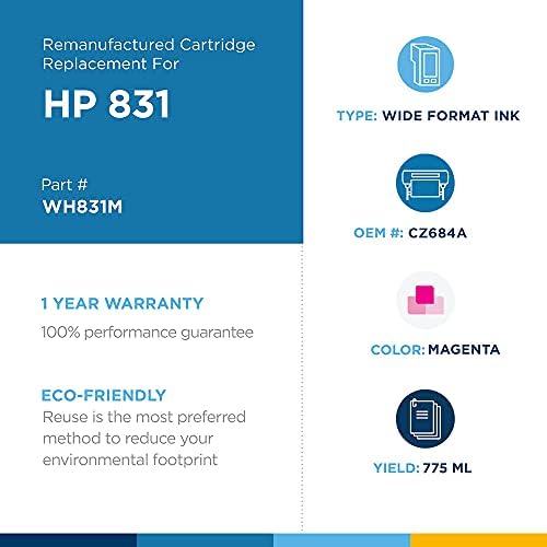 Obnovljena zamjena spremnika s tintom za HP 831 CZ684A | Magenta