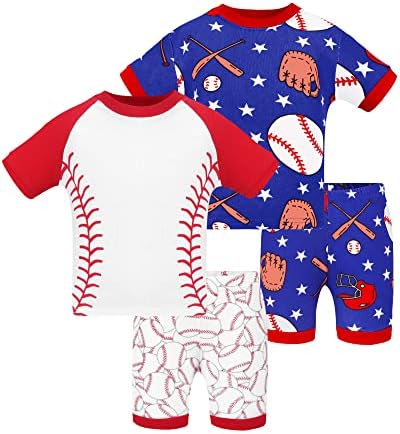Pidžama za dječake kćeri QUEEN 4 komada kratki Set pamuk odjeća za spavanje Veličina 18 mjeseci-12 godina
