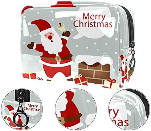 Slatka božićna scena sa santa kozmetičkom torbom za žene slatka modna torbica vodootporna