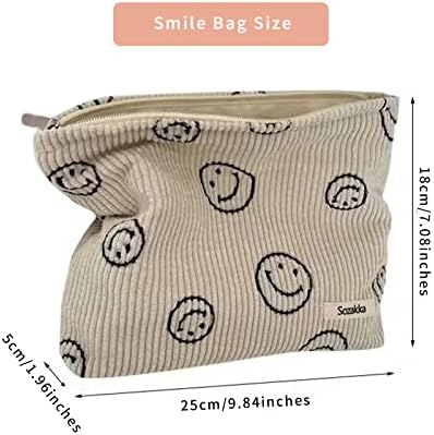 DIYSOPROOM Smiley lica Kozmetička torba za šminku Kozmetička torba za žene i djevojke, velike kapacitete patentne