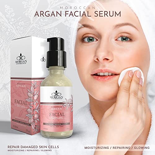 Morgan kozmetika čisto hladno prešano organsko Arganovo ulje hidratantni Serum za lice protiv starenja sa hijaluronskom kiselinom smanjuje izgled tamnih tačaka, bora i hidrira suhu kožu