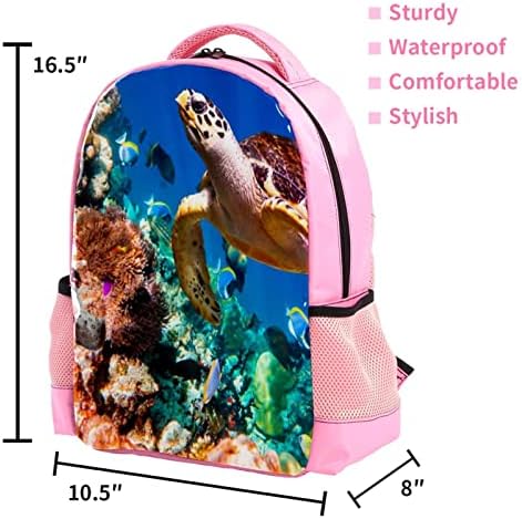 VBFOFBV ruksak za ženske pantalonske bakpa za laptop Tražena za laptop, turturna torba, kornjača kornjača Tropska riba