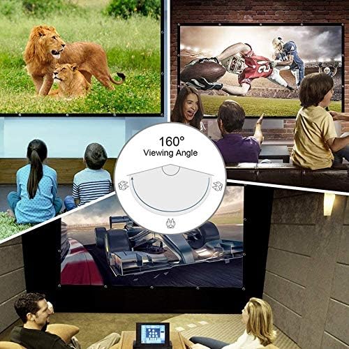 Zyzmh New-sklopivi 60-inčni 3D HD projektor SN 16: 9 Protivpostojeća filmova za kretanje za kućni bioskop