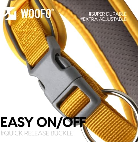 WooFo Premium ovratnik za pse | Super Podesivo za sve pasmine, brzo izdanje | Izuzetno meko meko i prošireno obloge i reflektirajuće obloge za sigurnost