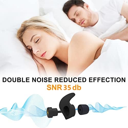 Utilice za uši za uklanjanje buke za spavanje, 6 parova Uspešni silikonski zvuk za blokiranje zvuka,