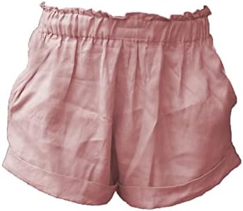 Jeke-dg Žene Ležerne kratke hlače Summer Beach Hlače sa džepovima Comfy elastične džepove struka Hlače hlače