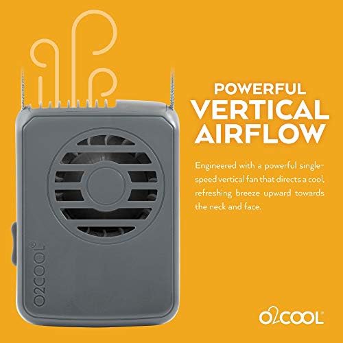 Lični ventilator na baterije O2COOL sa vezicom, hlađenjem lica i vrata
