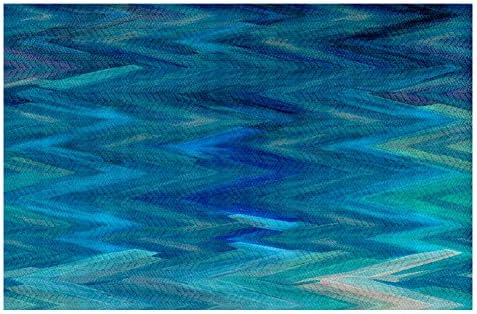 Dianoche tkani tepisi, kuhinjske prostirke, prostirke za kupanje Christy Leigh Serenic Echo veliki 4x6 Ft