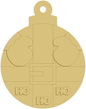 3d Ornament dizajn po linijama izrez nedovršena drvena vješalica za Božićna vrata MDF oblik platna