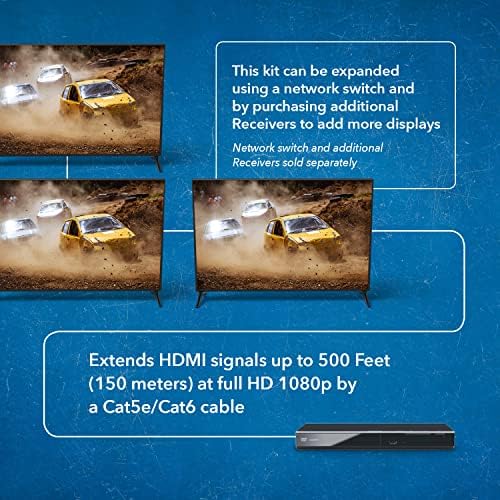 Orei HDMI preko Ethernet Extender-a preko IP sa CAT5 / CAT6 kablom, sa IR do 330 stopa - petlje - 1080p Full HD distribucija signala - jedna do mnogih opcija